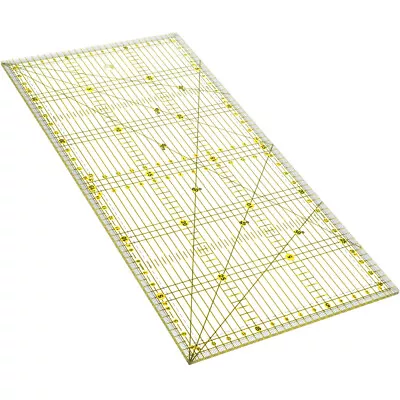 Double Colored Quilters Ruler With Grid Lines For Sewing-IR • £8.88