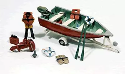 Deluxe Boat Motor & Trailer - Kit - W/Marine Accessories • $80.07