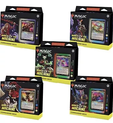 MTG Magic March Of The Machine Set Of 5 Commander Decks FACTORY SEALED!^ • $169.95