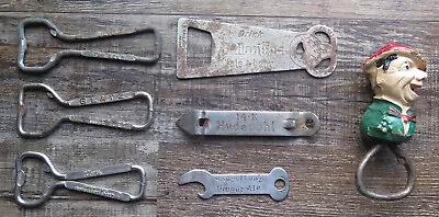 Vintage Bottle Opener Lot Chalk Head Hudepohl Ballantine Blatz Coors Silver Top • $12.95