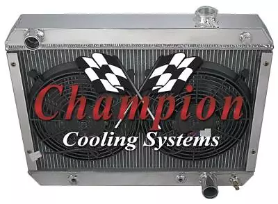 1962 - 65 Chevy Nova (Chevy V8) 3 Row DR Champion Radiator 2 X 12  Fan Combo • $346.43