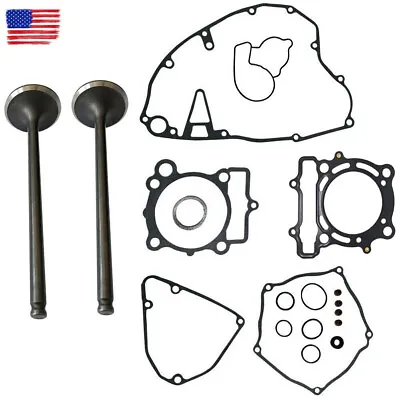 2 X Exhaust Valves & Complete Gasket Kit For Kawasaki KX250F 2004-2008 • $24.59