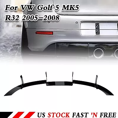 Gloss Black Rear Bumper Diffuser Cover Shark Fin For VW Golf 5 MK5 R32 2005-2008 • $53.23