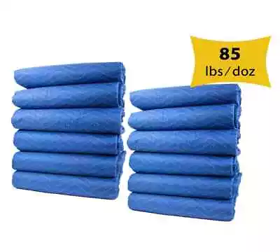 85 Lbs Premium Woven Moving Blankets 72  X 80  (1 Dozen) • £154.26