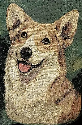 Vintage Corgi Tapestry Pillow Home Decor Dog Accent Pillow 12x16 • $24.95