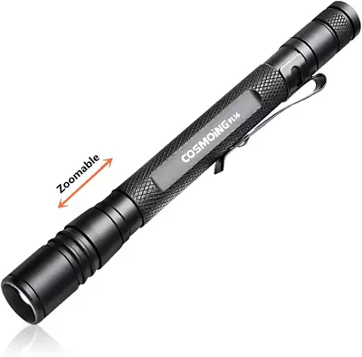 LED Pen Light Flashlight Zoomable 3 Modes Super Bright Pocket Pen Flashlight  • $11.99