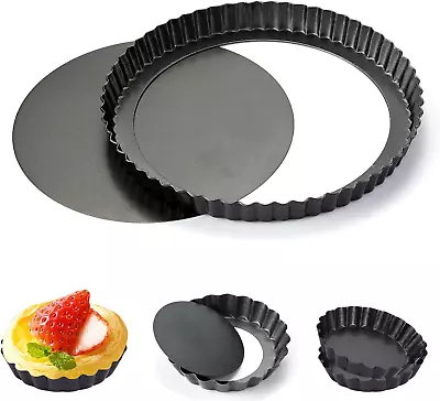 9 In Non-Stick Tart And Quiche Pan With Removable Bottom And 4 Mini Tart Pans 4- • $19.71