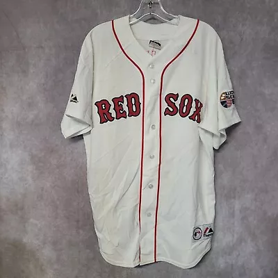 Rare VTG Majestic Boston Red Sox Jason Varitek 33 2007 World Series Jersey XL • $59.99