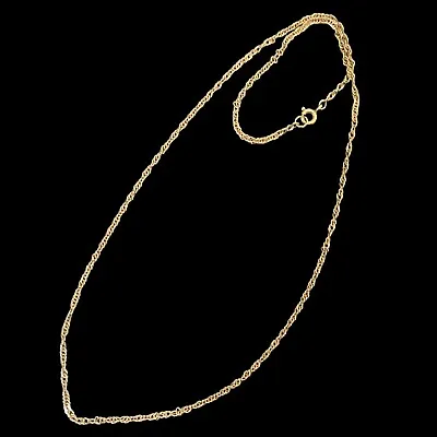 Vintage 9 Carat 18” Yellow Gold Rope Twist Chain Necklace Birmingham Hallmarks • £32.99