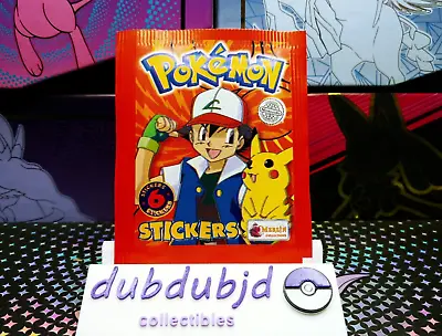 Pokemon Topps Merlin 1999 Sticker Booster Pack Factory Sealed Vintage • $5.95