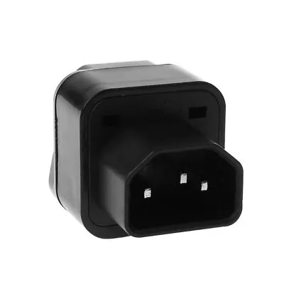IEC 320 C14 To Universal Female Power Adapter AC Power Plug Connector Black • £4.92