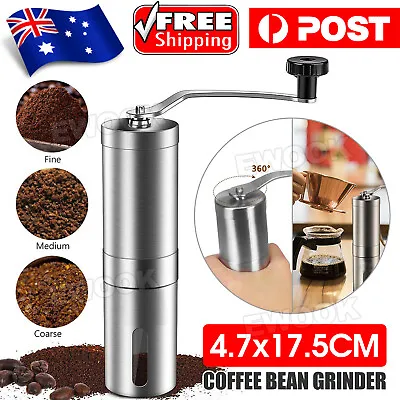New Stainless Steel Coffee Bean Manual Grinder SpiceGrinding Mill Hand Tool • $14.85