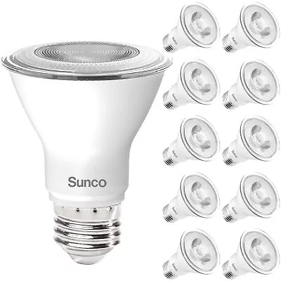 10 Pack PAR20 LED Bulbs 50W Equivalent 7W Dimmable 5000K Daylight 470 LM E26 ... • $37.37