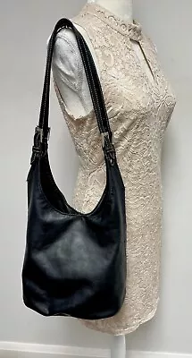 Vintage ESPRIT San Francisco Purse Black Leather Bucket Bag Shoulder Bag 90’s • $17.99