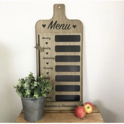 £28.99 • Buy Large Chalk Board Week Days Meal Menu Planner Events Kitchen Organiser Plaque