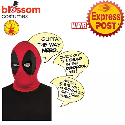 AC386 Deadpool Deluxe Mask & Speech Bubble Marvel XMen Superhero Cosplay Box Set • $37.95