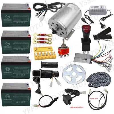 48V 1800W Brushless Electric Motor+Kit For E-bike Cart Go Kart Coolster ATV Quad • $21.98