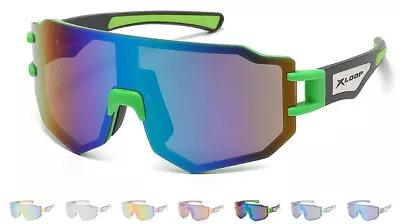 XLoop Oversized Futuristic Wrap Around Cycling Skiing Running Shield Sunglasses • $10.36