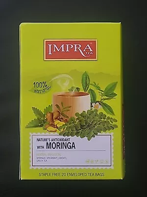 Impra Tea NATURE'S ANTIOXIDANT WITH MORINGA Green Tea 20 Tea Bags • $11.25