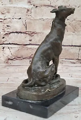 £85.60 • Buy Bronze Greyhound Dog On A Solid Marble Base Genuine Bronze Sculpture, Art.