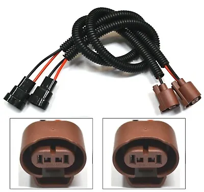 Extension Wire U 9006 HB4 Two Harness Head Light Bulb Female Male Replace Plug • $12.35