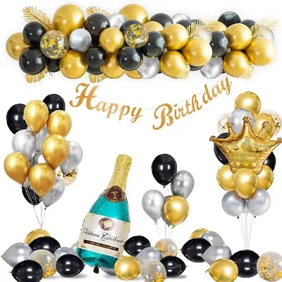 Happy Birthday Balloons Banner 16th 18th 25th 30th Theme Party DECOR BALONS UK  • £1.89