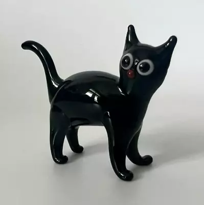 Clearance Big Discount Murano Glass Handcrafted Unique Lovely Cat Figurine • $19.98