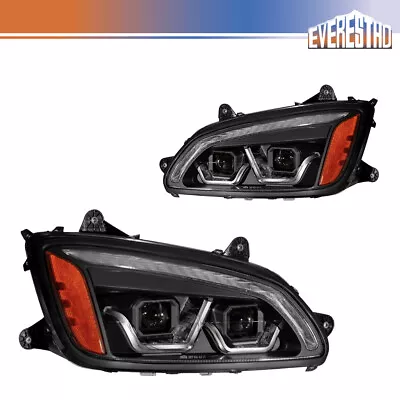 Pair Black Headlight Fit For Kenworth 2008-18 T170 T270 T300 T370 T400 T660 T700 • $377.79