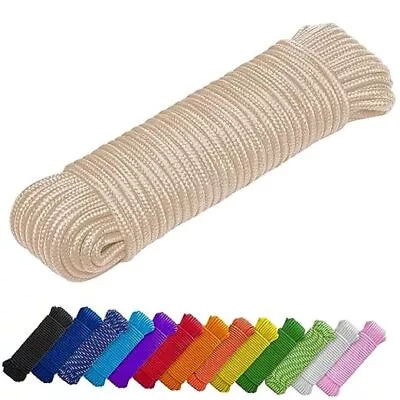  Rope – 90 Feet X 1/4 Inch (7mm) – Strong All 1/4  - 90 FT (27.5M) Beige • $12.51