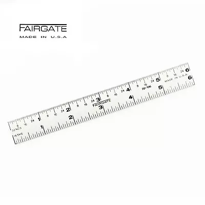 Fairgate 6  Standard Aluminum English Ruler 20-106 • $3.25