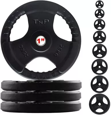 Standard Rubber Cast Iron Weight Plates Sets Weights Set 1  TriGrip Disc Plate • £16.99