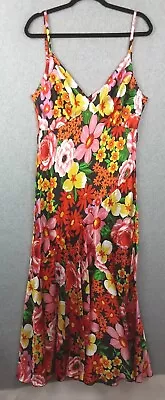 $26 • Buy ASOS Design Size 14 Strappy Colourful Floral Maxi Dress