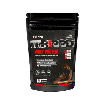 RIPPD Whey Protein 1kg Powder Low Carb High Protein Lean Muscle Shake 33Servings • £17.99