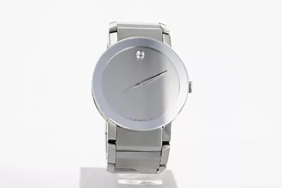 Movado Museum Silver Mirror Dial Quartz Stainless Steel Men's Wristwatch • $330.99