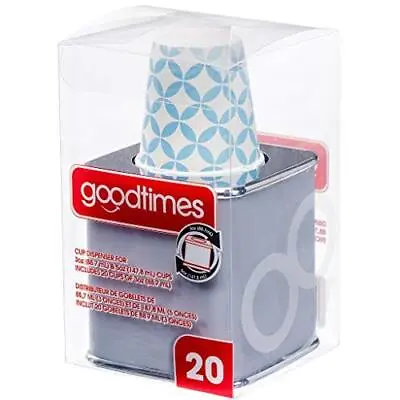 Goodtimes Cup Dispenser For 3 Oz And/or 5 Oz Cups With 20 Assorted Cups • $14.89