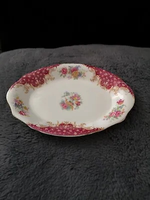 £5 • Buy Paragon Rockingham Fine Bone China Red Oval Shallow  Plate 
