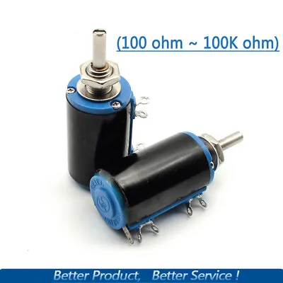 WXD3-13-2W 10 Turn Potentiometer Wirewound Variable Precision Multi-turn POT -UK • £3.99