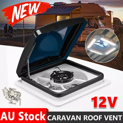 Caravan Roof Vent Exhaust 12V Fan RV Shower Hatch Trailer Motorhome Camper AU • $122.99