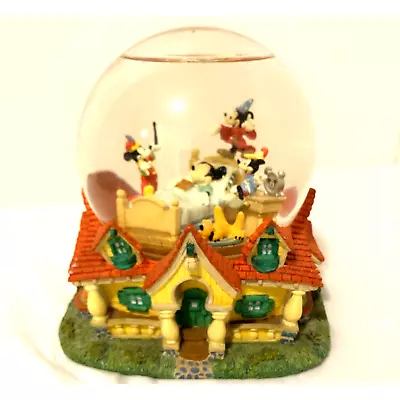Vintage Walt Disney Mickey Through The Years SnowGlobe When You Wish Upon A Star • $38.24
