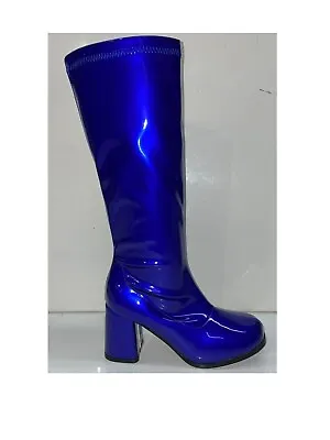 Womens Fancy Dress Sexy Go Go Knee High Boots Cool 60's 70s Party Sizes UK 3-8 • £24