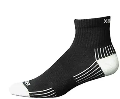 3 Pair EcoSox Bamboo Quarter Socks Black /w White  Size Large • $33.55