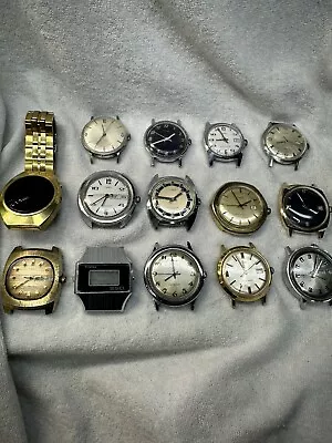 Vintage TIMEX Watch Lot Of 14 Watches Mostly Mens And Women’s UNTESTED AS IS • $15.99