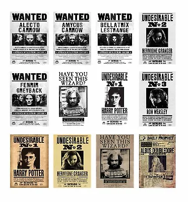 £7.99 • Buy Harry Potter Hogwarts Wanted POSTERS A4 A3 ROOM DECO BUY 1 GET 2 FREE