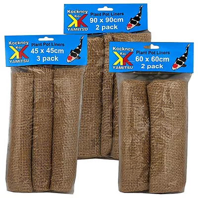 £5.90 • Buy Kockney Koi Hessian Plant Pot Liners Lining For Marginal Pond Garden Fish Koi