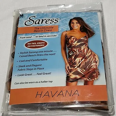 £12.56 • Buy New Saress Sarong Bathing Suit Cover Up Havana Brown Wrap Medium 8/10