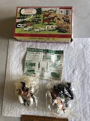 Vintage Plasticville Barnyard Animals 1606-100 Mint Sealed In Box O & S Scale • $45