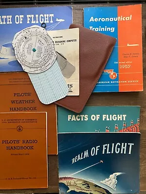 Lot Of Pilot Books Aviation Tools Weather Handbook Flight Plans Planning Maps • $27.99