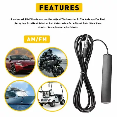 $9.99 • Buy Auto Car Hidden Amplified 12v Antenna Electronic Radio Fm Am Stereo Am/fm New