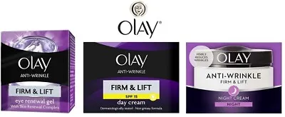 $24.04 • Buy OLAY Anti-Wrinkle FIRM & LIFT Renewal Complex Moisturise Eye Gel/Day Night Cream