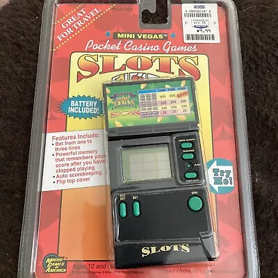 NISP 1994 Micro Games Of America Mini Vegas Pocket Casino Games Slots Hand Held • $14.99